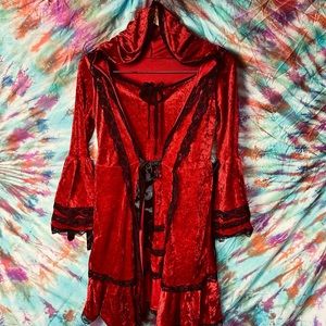 Red velvet pirate dress